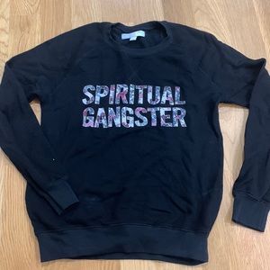 Black Spiritual Gangster sweatshirt size small. Floral lettering. never worn